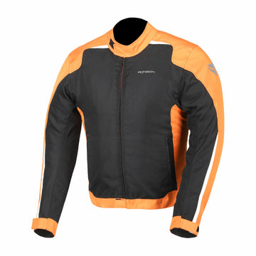 R-Tech Motril Mens Motorcycle Touring Jacket - Black/Orange