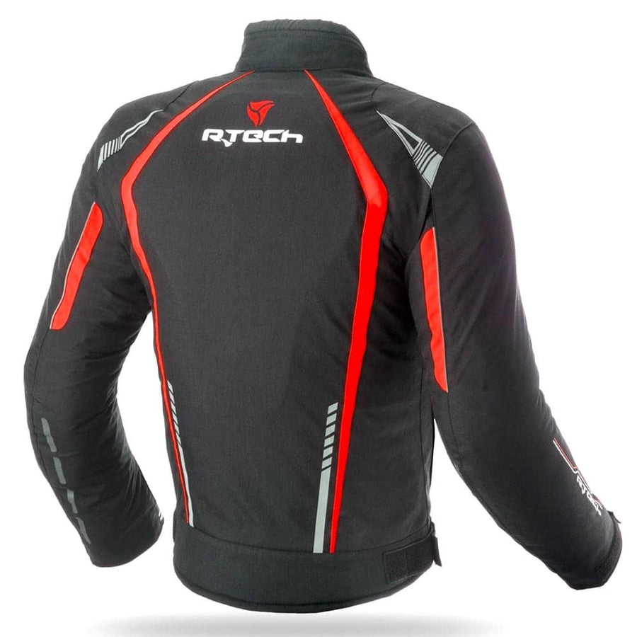 R-Tech Marshal Motorcycle Textile Jacket - Black/Red - DublinLeather