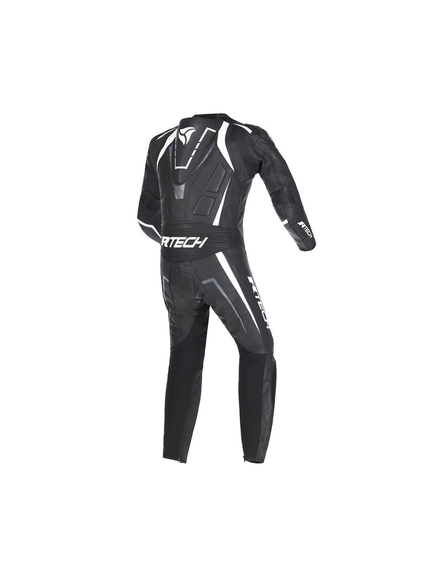 RTech Defender 1Pc Motorcycle GP Racing Suit - Black/White