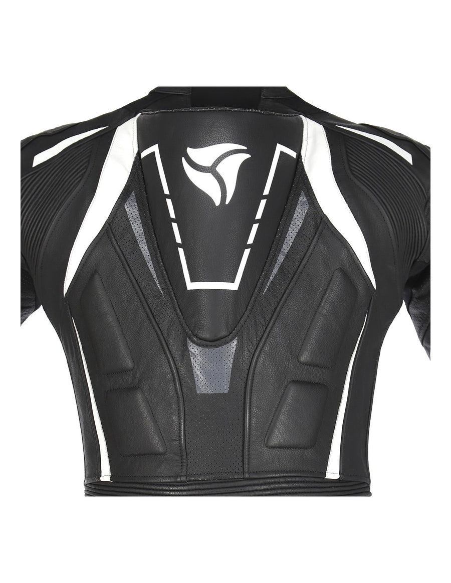 RTech Defender 1Pc Motorcycle GP Racing Suit - Black/White