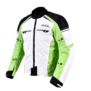 Shua Immortal Motorbike Waterproof Touring Jacket - Ice/Green/Black