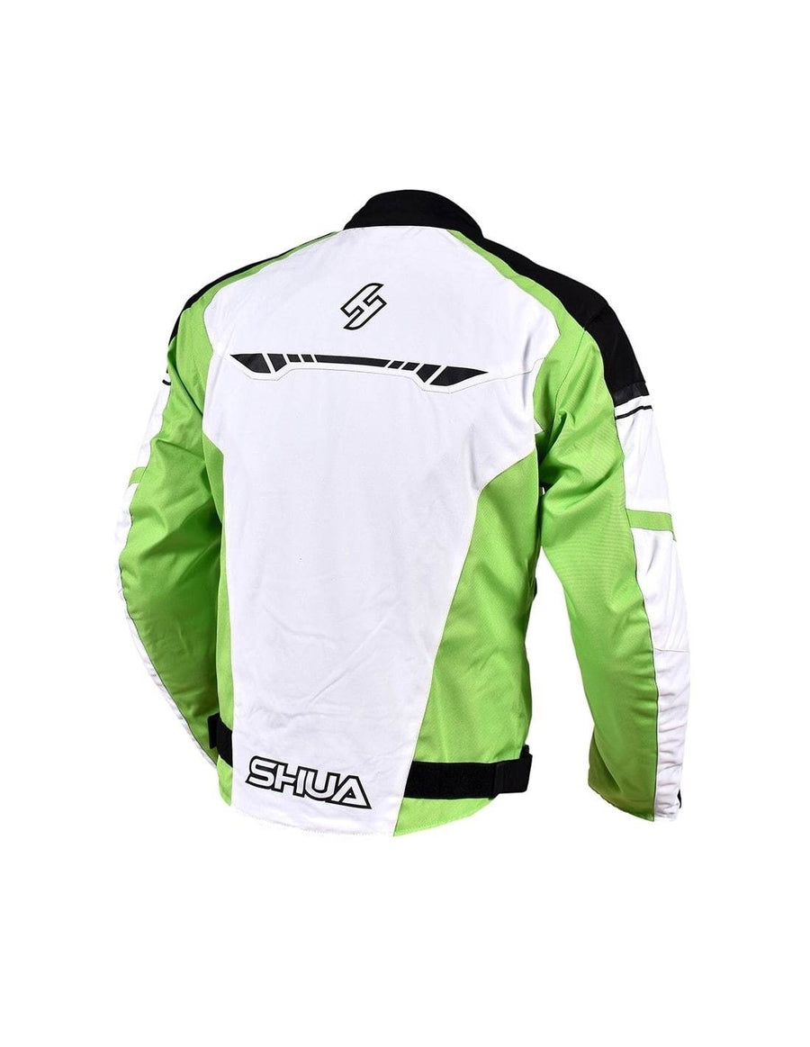 Shua Immortal Motorbike Waterproof Touring Jacket - Ice/Green/Black