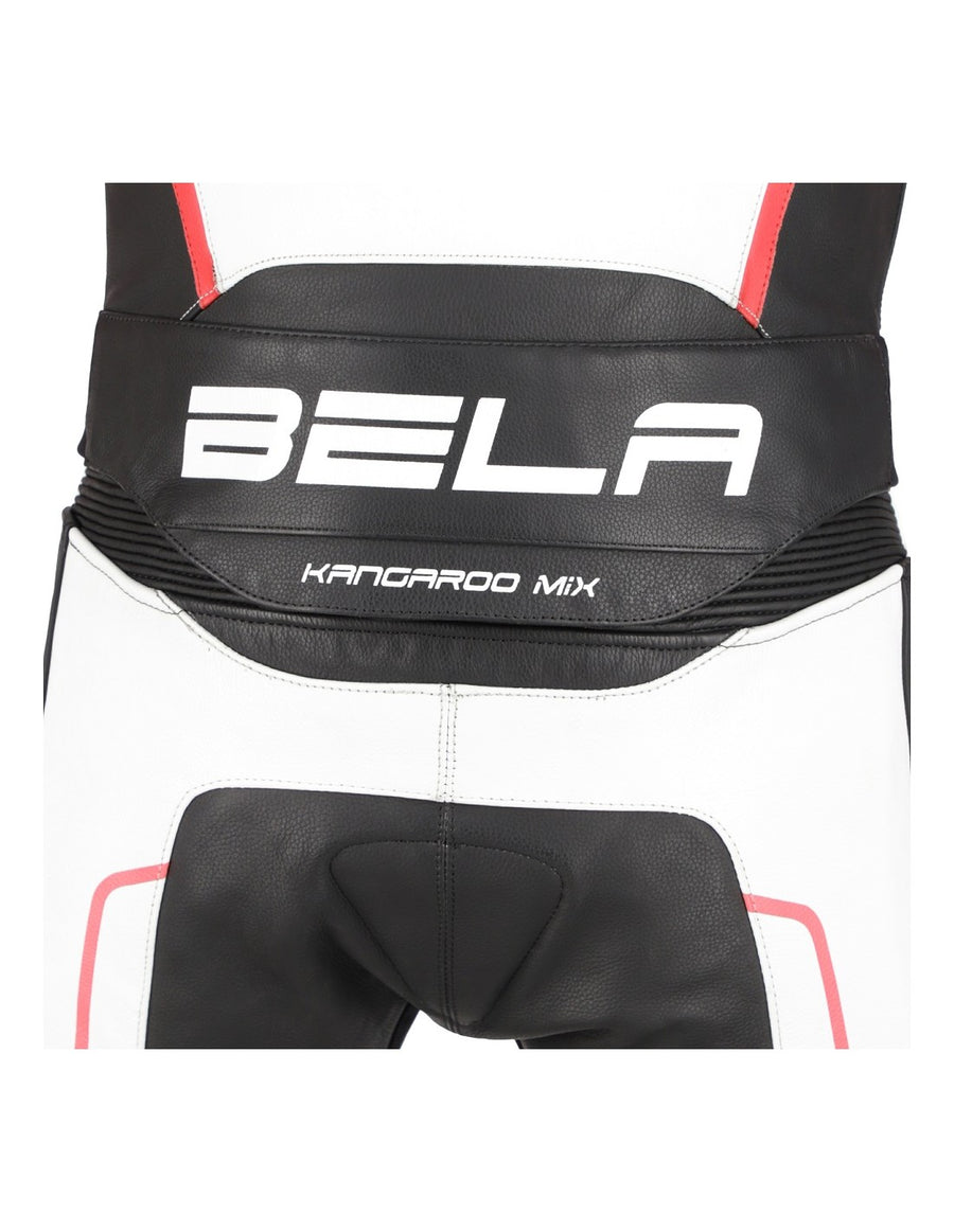 Bela NorthStar 2Pc Motorcycle Leather Suit -  White/Black/Red