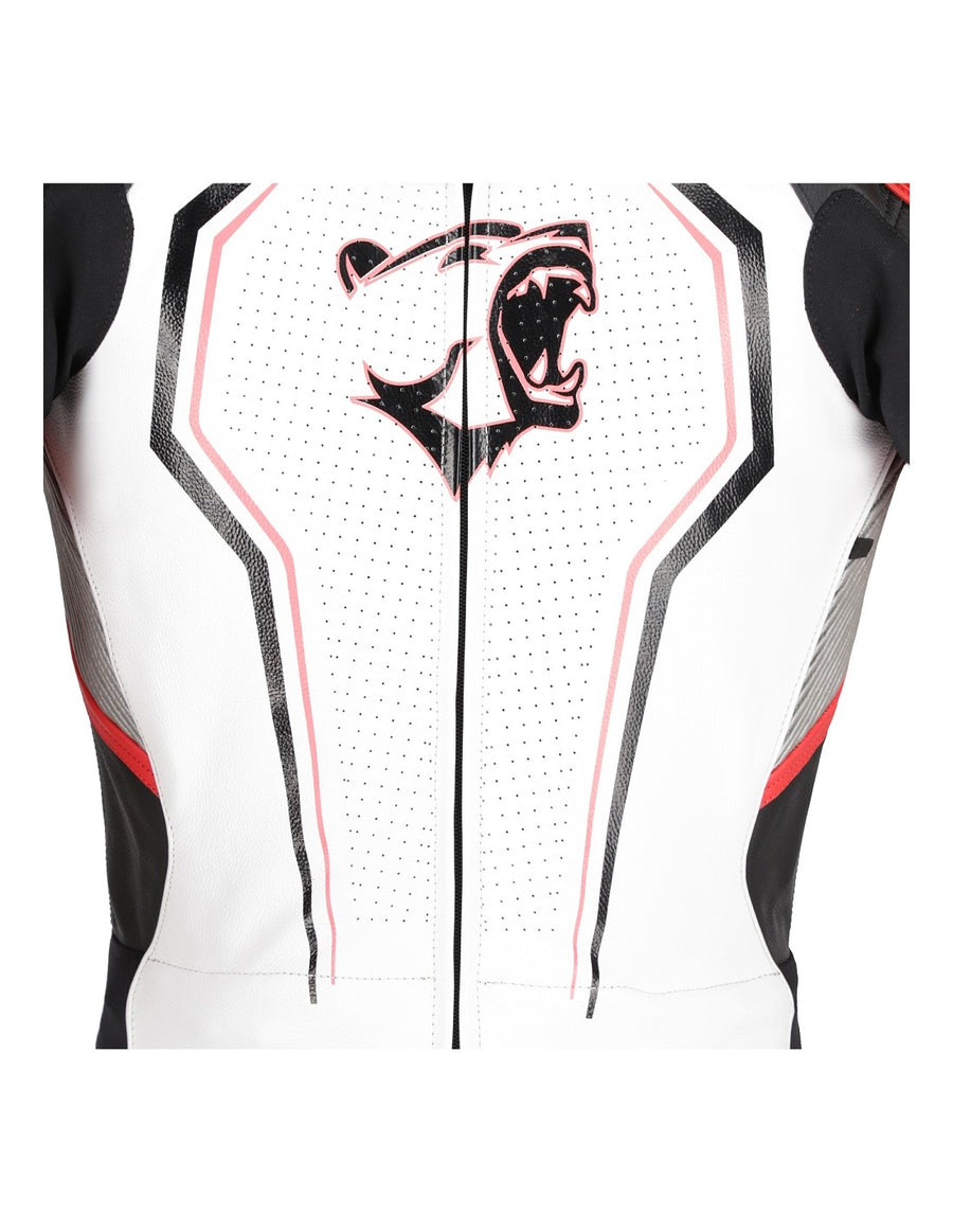 Bela NorthStar 2Pc Motorcycle Leather Suit -  White/Black/Red